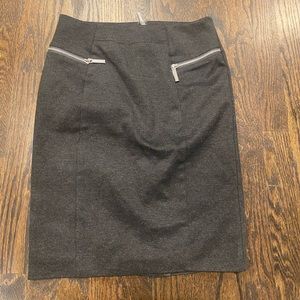 Michael Kors gray midi skirt